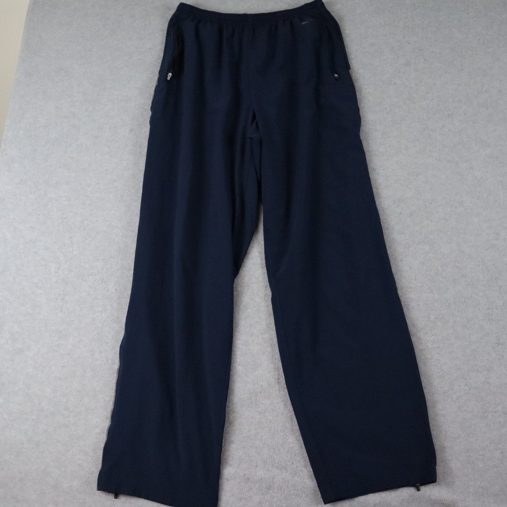 Nike Pants Mens Large Fit Dry Activewear Track Gym Training Sports Athletic Blue